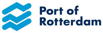 Logo van het Rotterdamse havenbedrijf: Port of Rotterdam